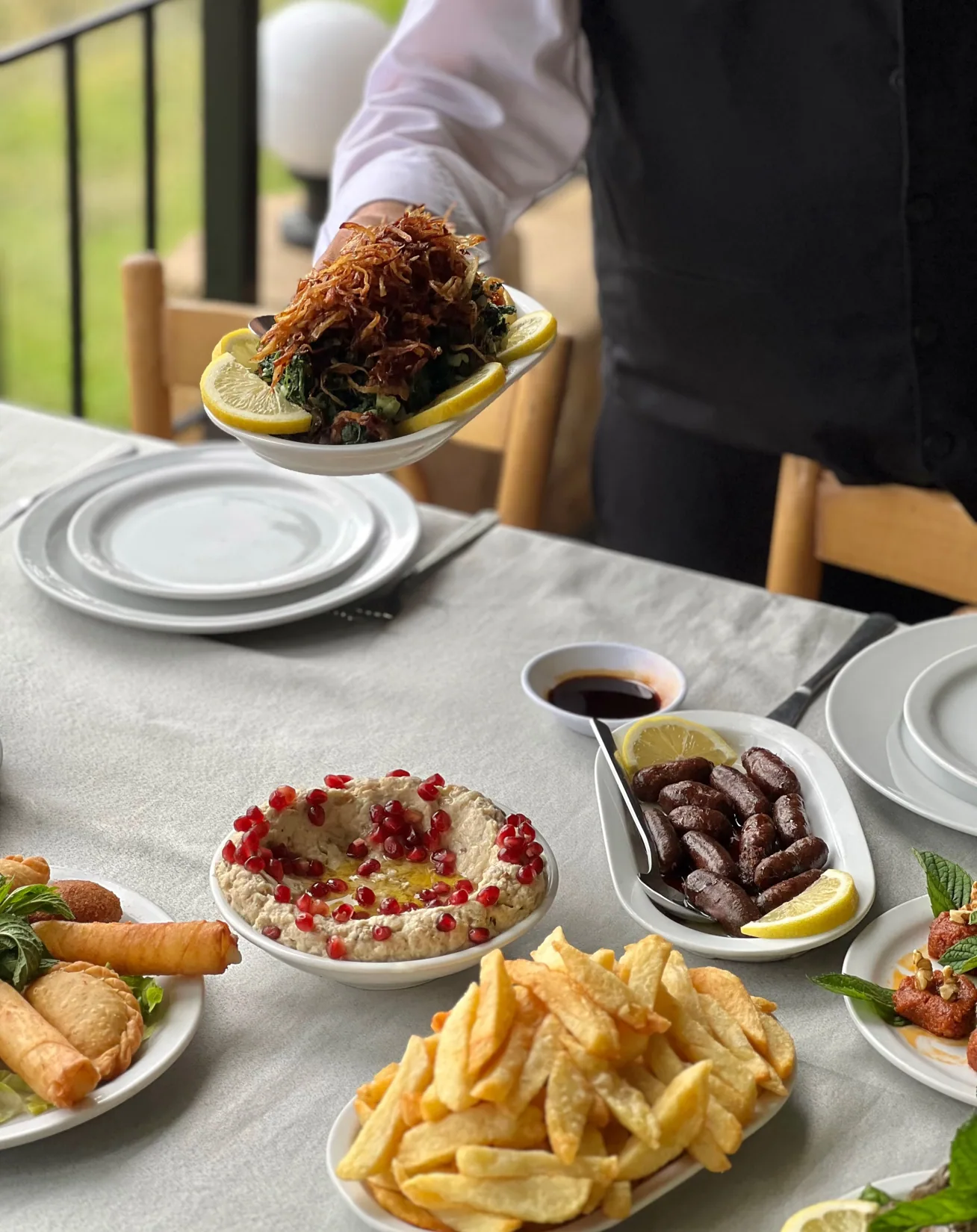 Selection of traditional Lebanese dishes